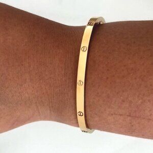 Gold Screw Small Model Bracelet